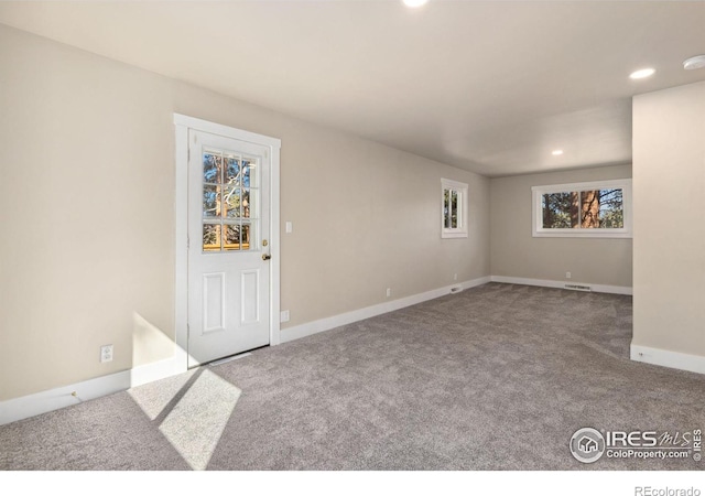 1059 Lexington Ln, Estes Park, CO 80517 - carpeted empty room with recessed lighting, baseboards, and a smoke detector