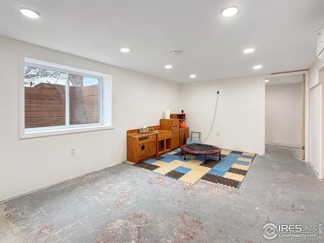 interior space featuring recessed lighting