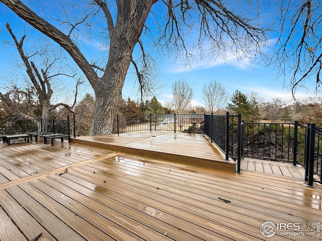 view of wooden terrace