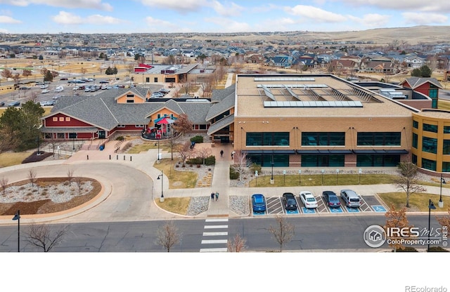 drone / aerial view featuring a residential view