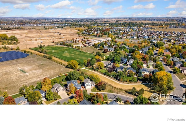 drone / aerial view with a residential view