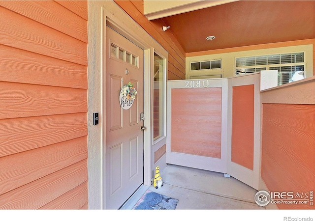 view of doorway to property