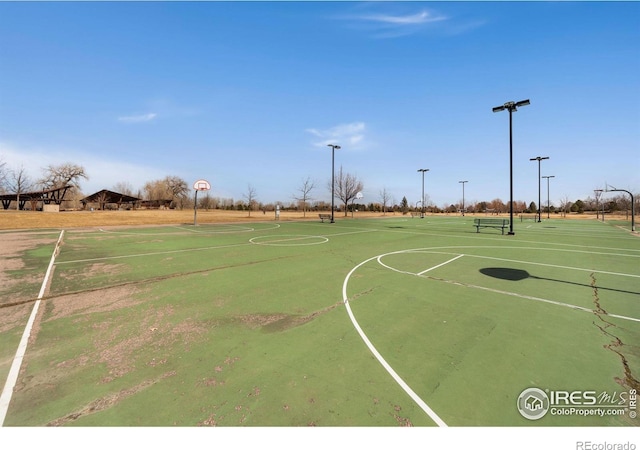 view of sport court featuring community basketball court