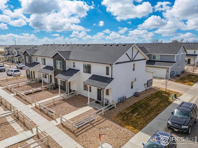 aerial view featuring a residential view