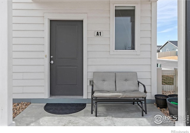 view of doorway to property