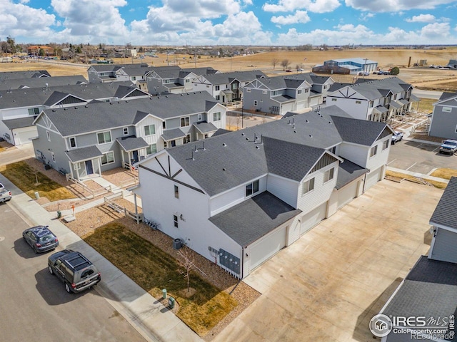 bird's eye view featuring a residential view