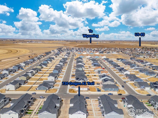 drone / aerial view featuring a residential view