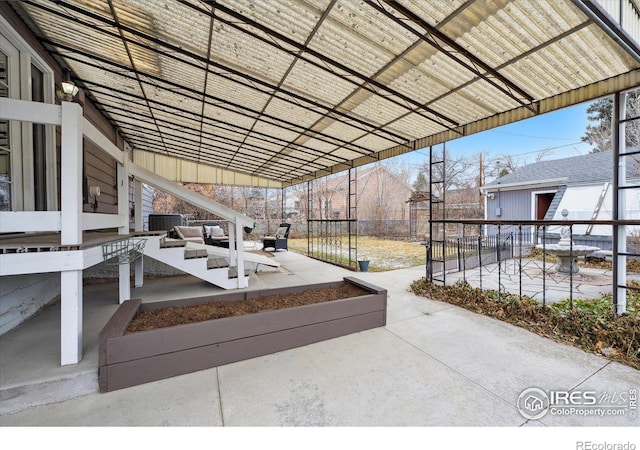 view of patio with fence