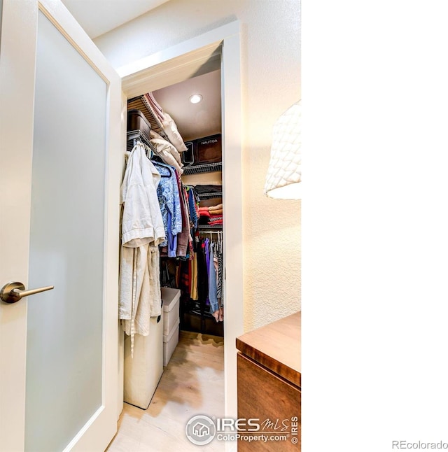 view of walk in closet