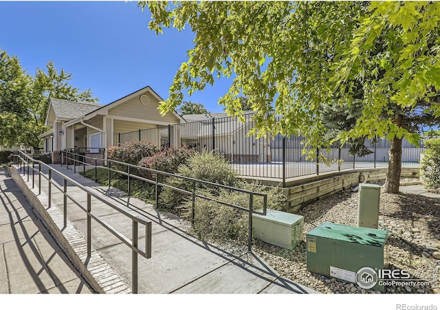 surrounding community featuring a fenced front yard