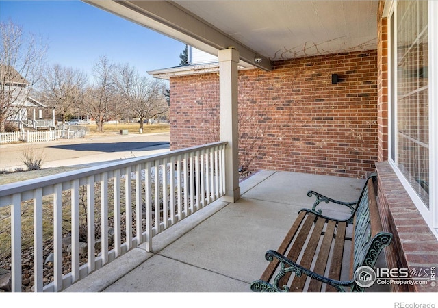 balcony with a porch