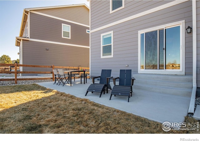 view of patio / terrace with fence