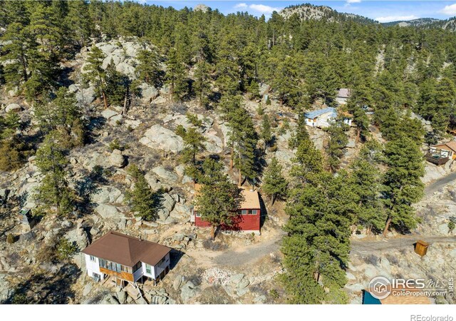 224 Loveland Heights Ln, Drake, CO 80515 - aerial view with a view of trees