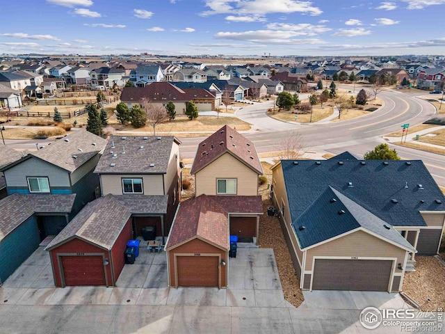 aerial view featuring a residential view