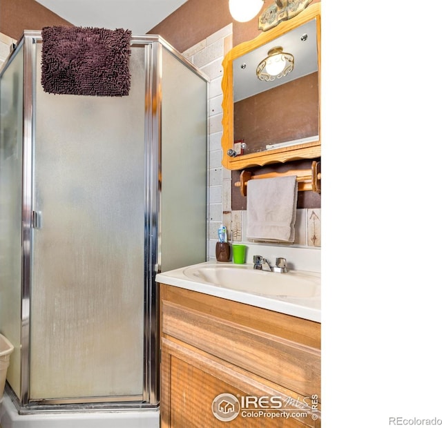 177 Bill Waite Rd, Allenspark, CO 80510 - full bath with vanity and a shower stall