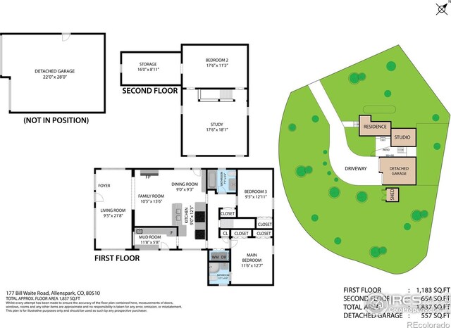 177 Bill Waite Rd, Allenspark, CO 80510 - floor plan / room layout