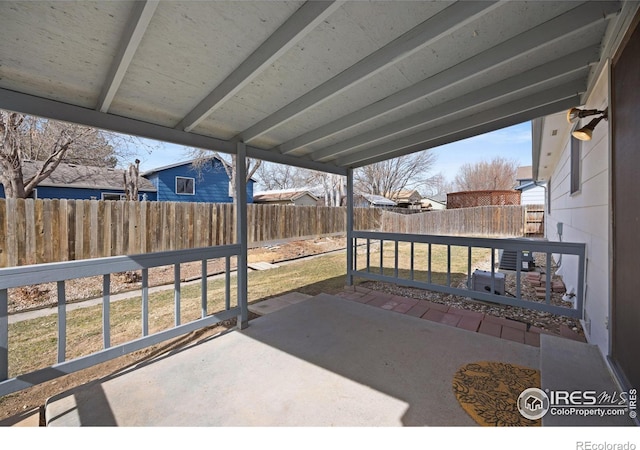 view of patio / terrace featuring a fenced backyard