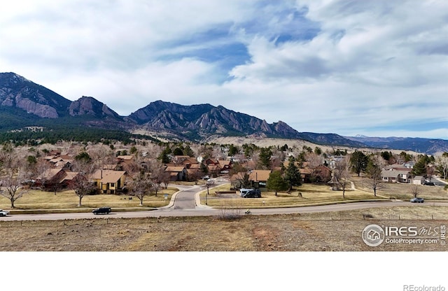 mountain view with a residential view