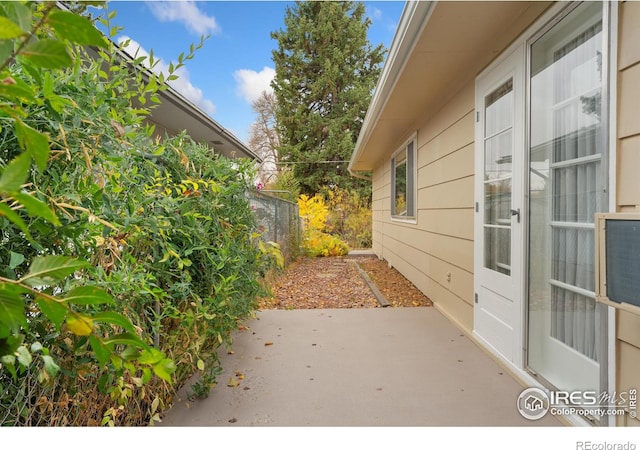 view of patio with fence