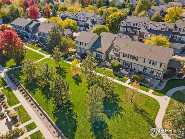 bird's eye view featuring a residential view