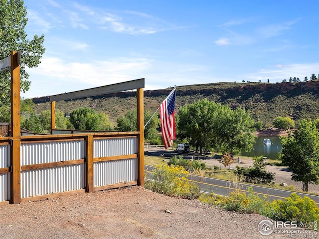 exterior space featuring fence