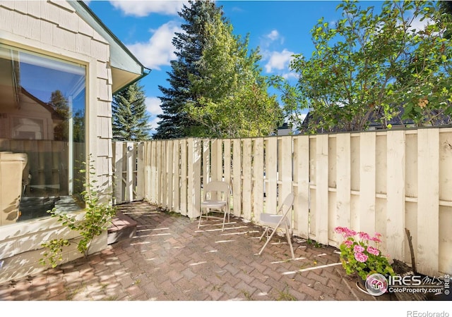 view of patio / terrace featuring a fenced backyard