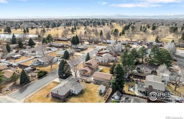 drone / aerial view featuring a residential view