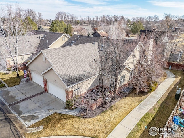 drone / aerial view featuring a residential view