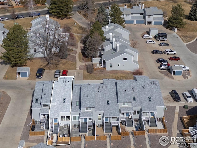 bird's eye view featuring a residential view