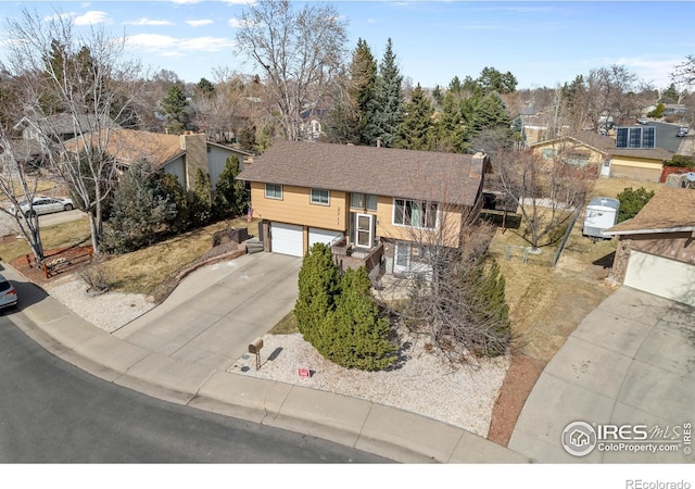 birds eye view of property