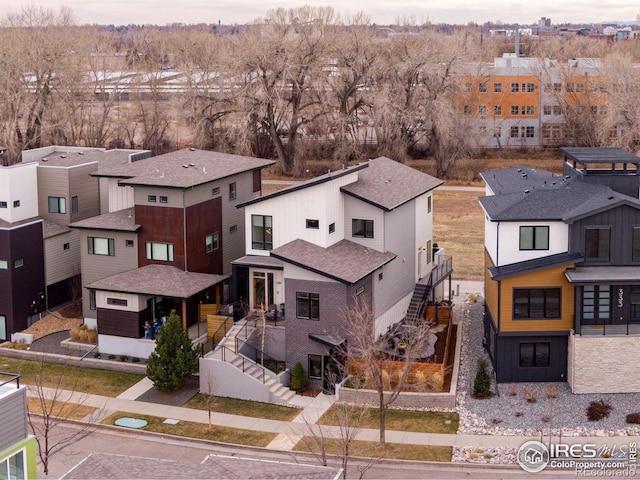 bird's eye view featuring a residential view