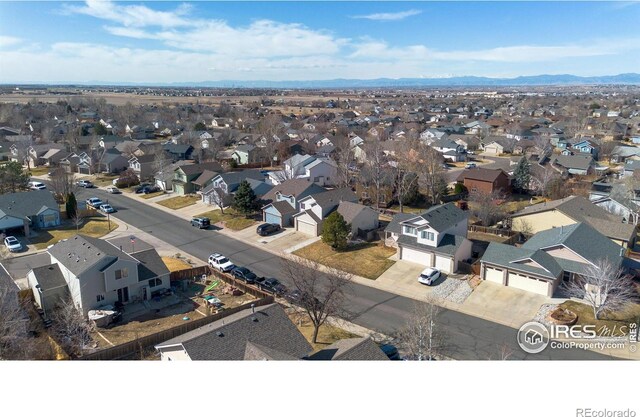 aerial view featuring a residential view