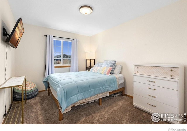 bedroom featuring baseboards and carpet floors