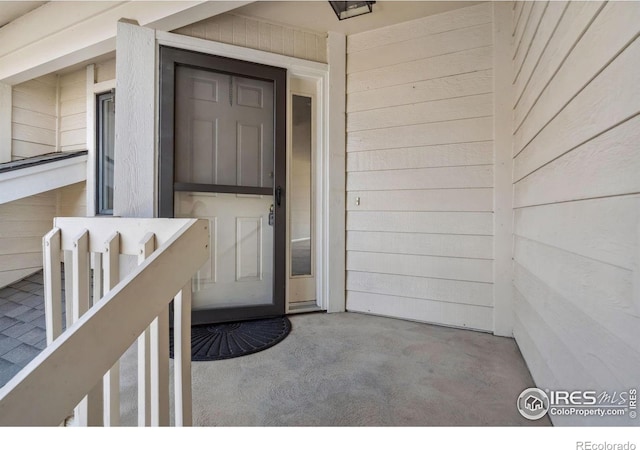 view of doorway to property