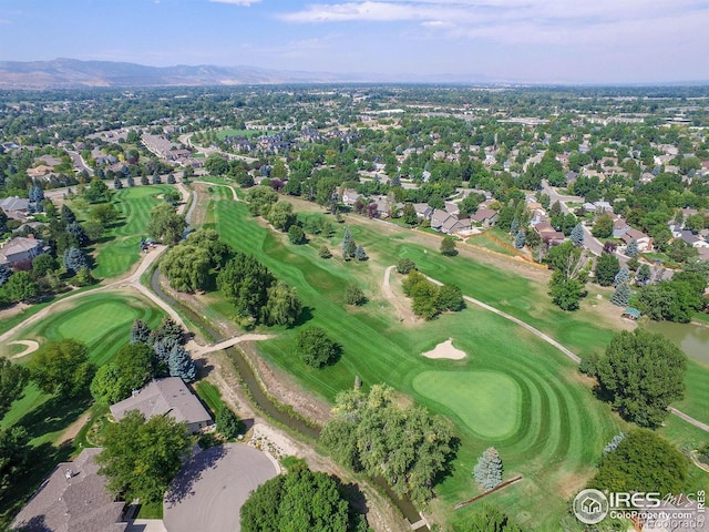 bird's eye view with golf course view