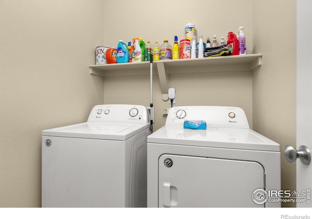 3948 Hackberry St, Wellington, CO 80549 - washroom with laundry area and separate washer and dryer
