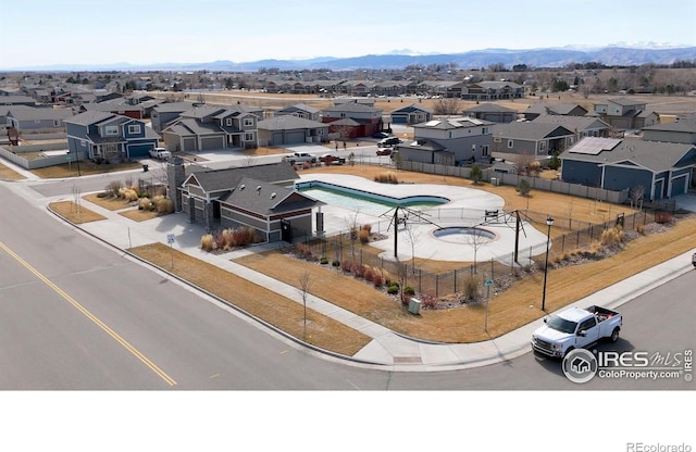 3948 Hackberry St, Wellington, CO 80549 - bird's eye view with a mountain view and a residential view
