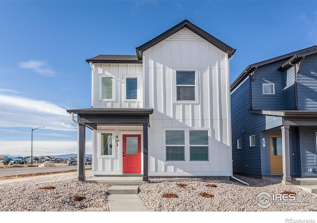 view of front of property featuring board and batten siding