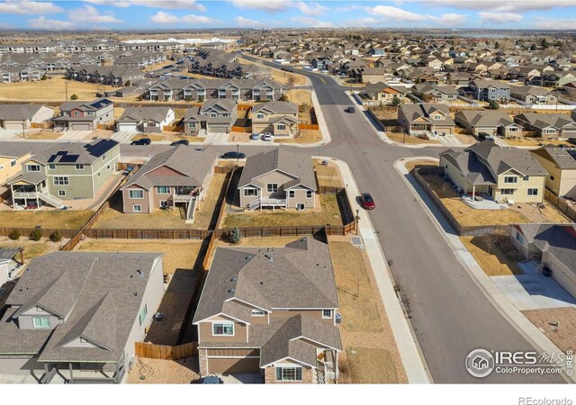 aerial view featuring a residential view