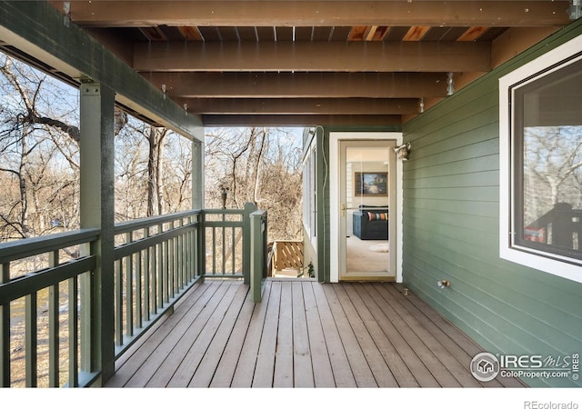 view of wooden deck