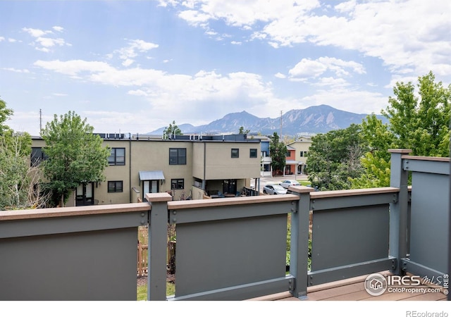 exterior space with a mountain view