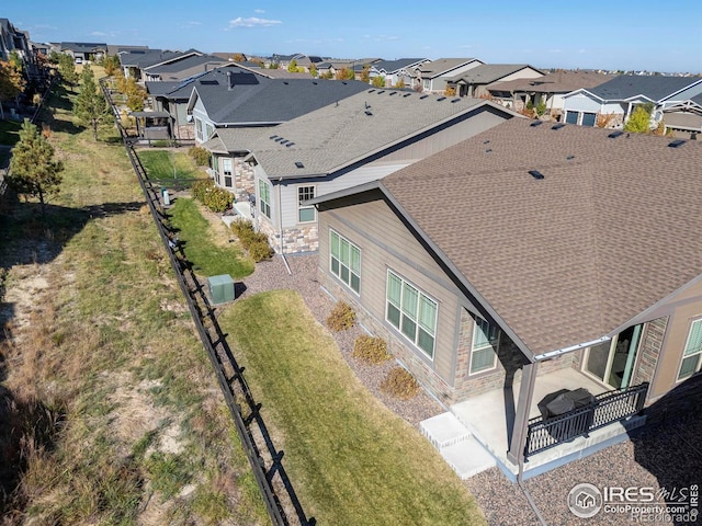 bird's eye view featuring a residential view