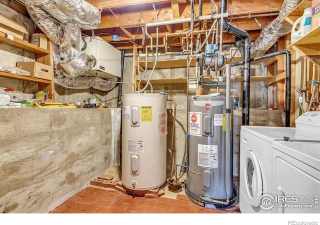 15 Golden Age Rd, Jamestown, CO 80455 - utility room with water heater and washing machine and dryer