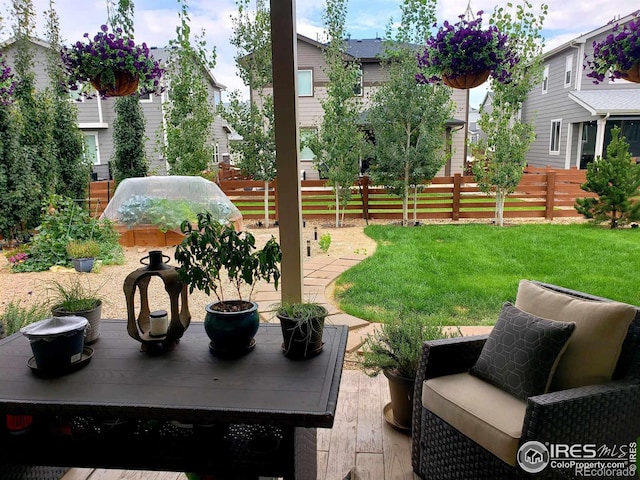 view of patio / terrace with fence