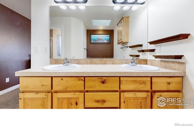 1386 Plains Ct, Eaton, CO 80615 - full bath with double vanity and a sink