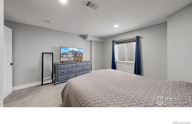 1386 Plains Ct, Eaton, CO 80615 - bedroom with recessed lighting, visible vents, baseboards, and light colored carpet