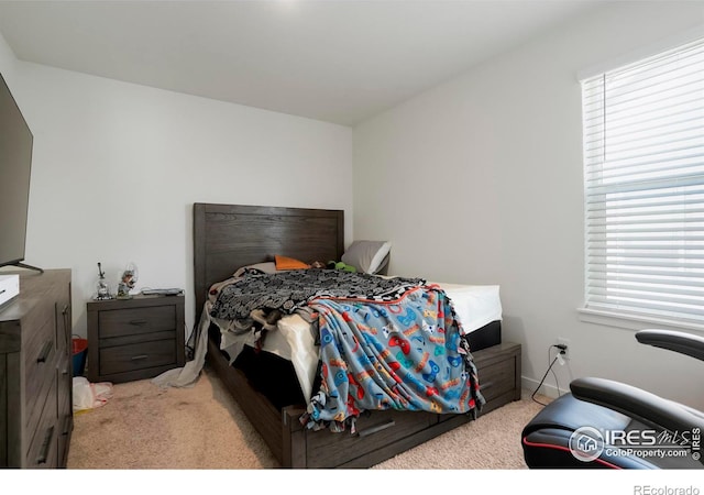 bedroom featuring carpet flooring