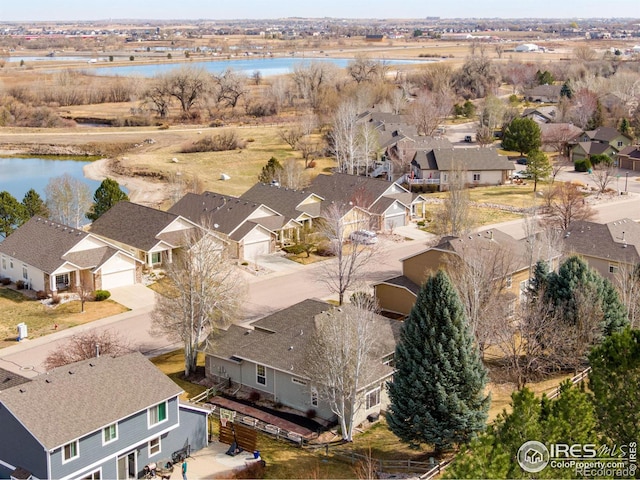 2073 River W Dr, Windsor, CO 80550 - drone / aerial view with a residential view and a water view
