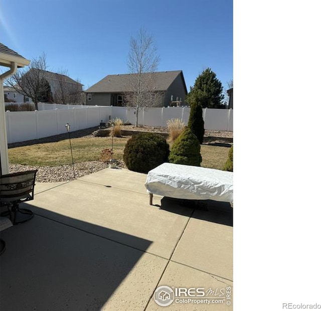 view of patio / terrace featuring a fenced backyard