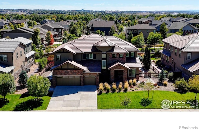 birds eye view of property featuring a residential view